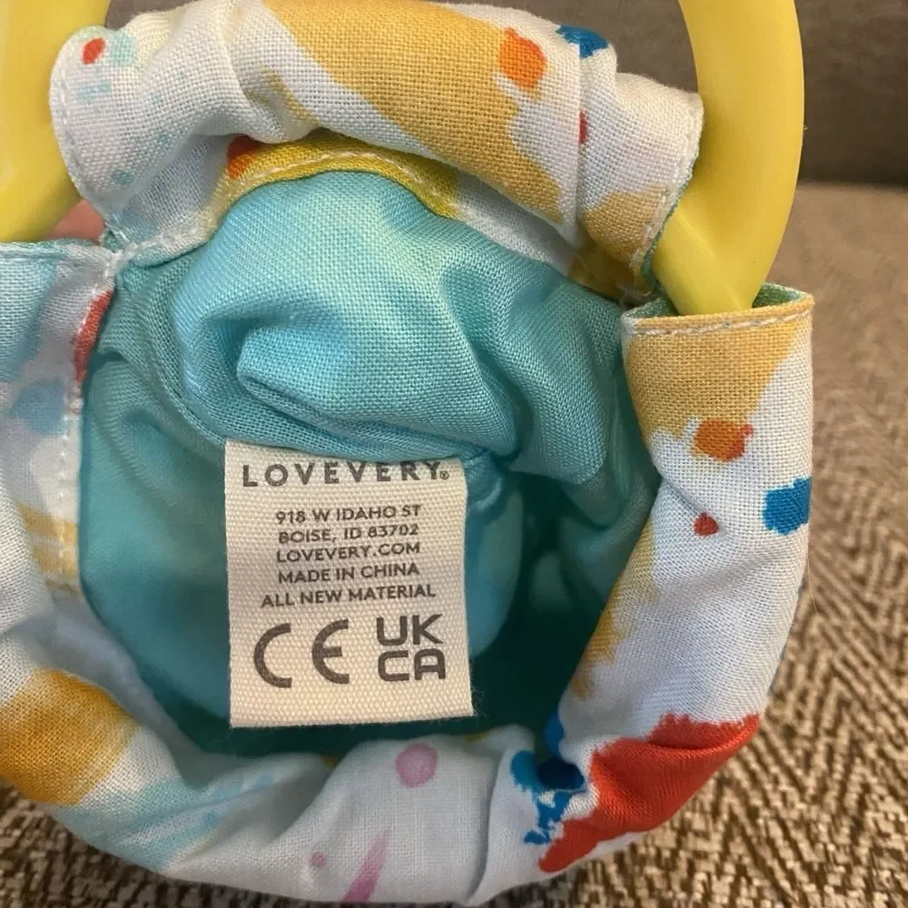 Lovevery Organic Cotton Sensory Multicolor Pouch Scoop Thinker Play Kit 11-12 mo